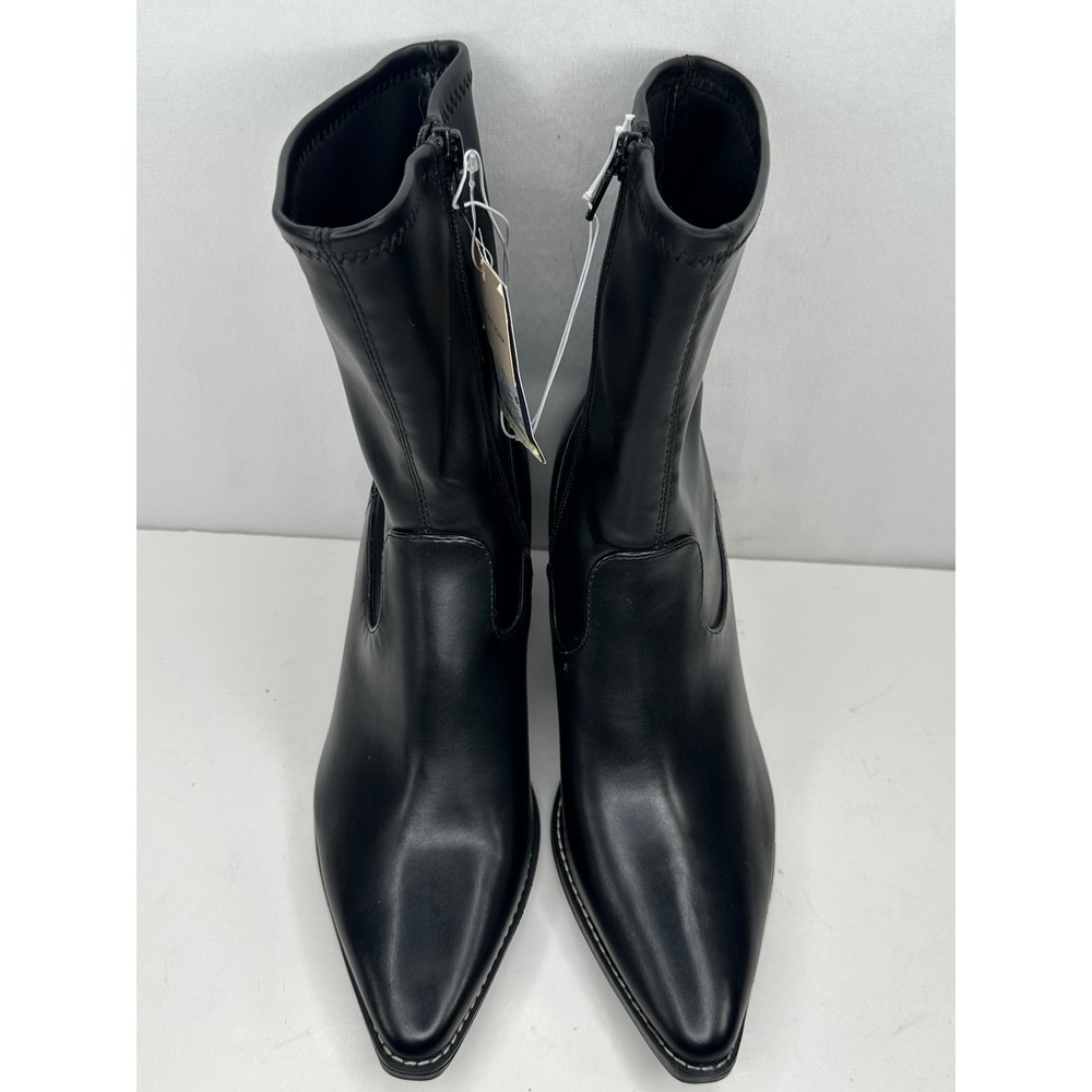 Universal Thread Aubree Black Pointed Block Heel Ankle Boots Y2K 8.5 NEW